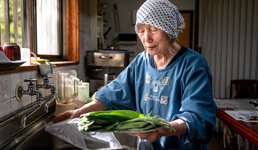 91歳。「笹餅を１日140個、１年で約５万個、一人で作ってるの」