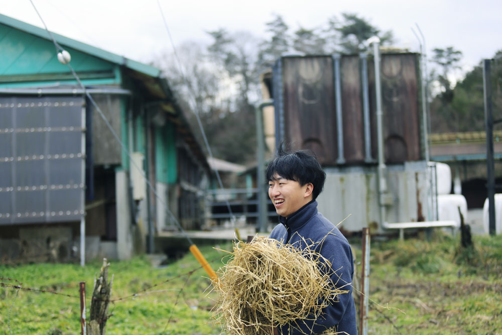 藤尾凜太郎さんは今年で地域おこし協力隊の期限が終了するが、阿武町に留まって無角和種に関わっていくつもりだ。