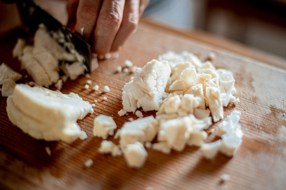 ［１］カリフラワーをざく切りにする