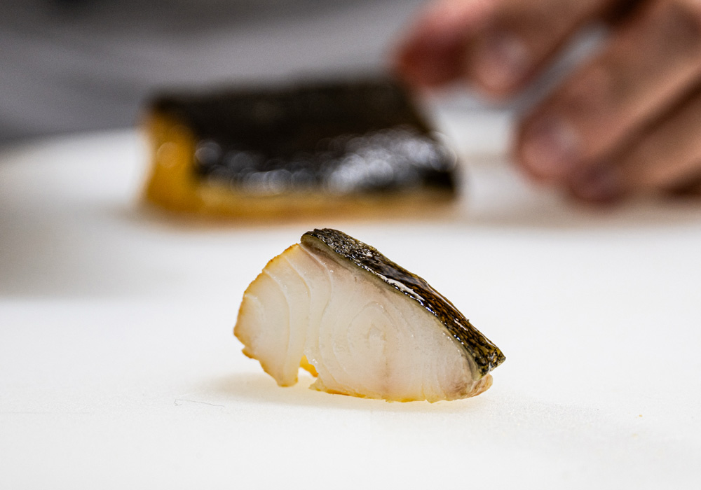 スライスされたアラスカ産銀だら