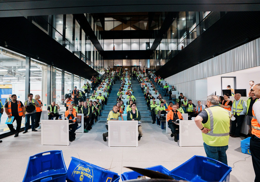 新フィッシュマーケットの競りフロア