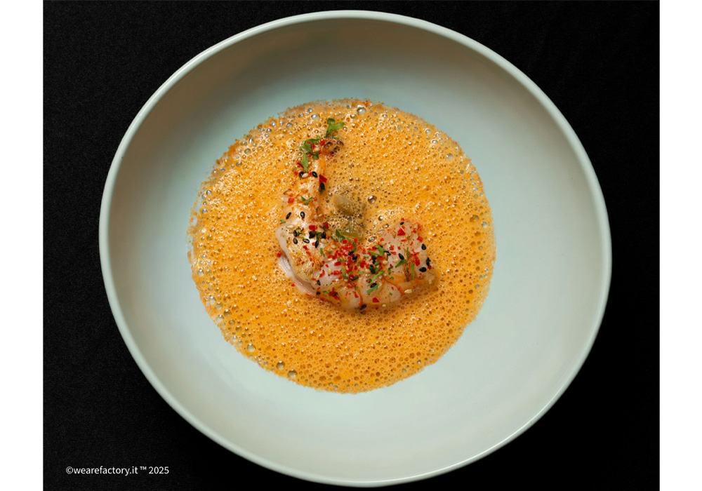 エビ、フェンネル、ソーテルヌソース