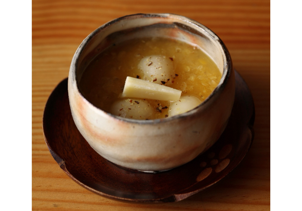 レンズ豆のお汁粉